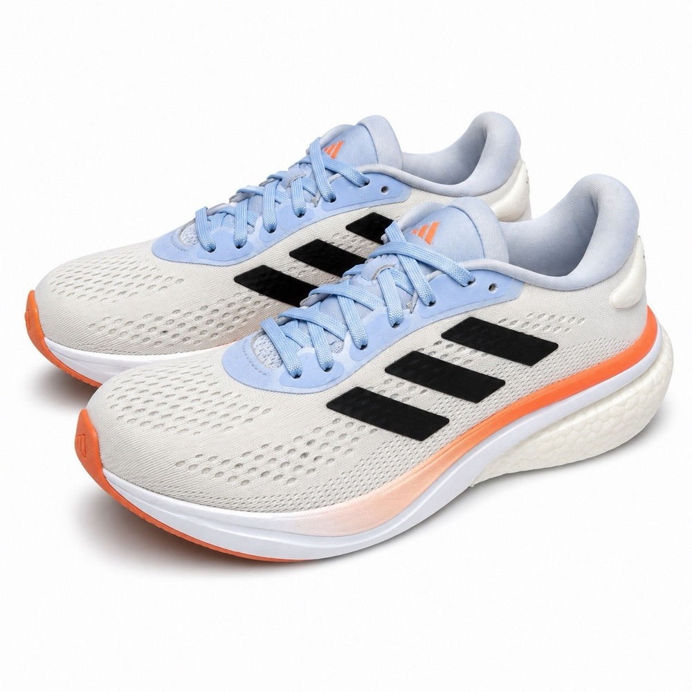 Adidas Supernova 2.0 White Light Blue Orange HR0100 Women's Size 9 Running Shoes